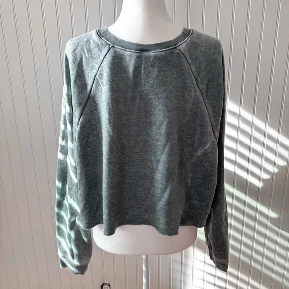 Hurley Essential Burnout Fleece Crop Sweatshirt - Picture 4 of 4